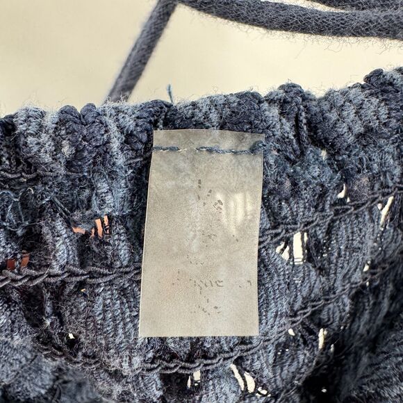 FREE PEOPLE Adella Blue Lacy Spaghetti Strap Mini Slip Dress Size L Large - Picture 9 of 10